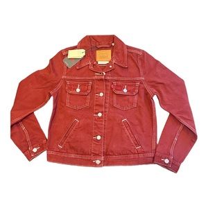 Levi’s brick red burgundy jean jacket 🧥